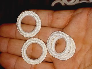 Anéis de Crochê - brincos de corda kinari