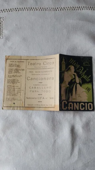 Programa de Mano Cine  Cancionera.