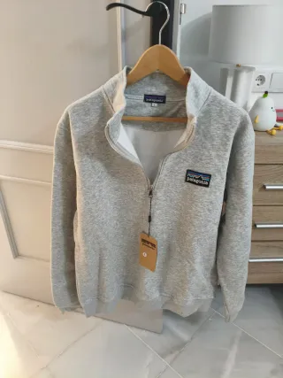 Sudadera Patagonia Media Cremallera Gris Talla L