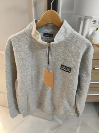 Sudadera Patagonia Media Cremallera Gris Talla L