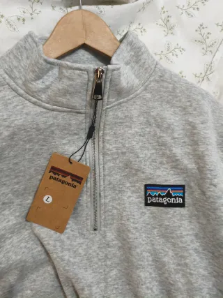 Sudadera Patagonia Media Cremallera Gris Talla L