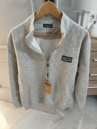 Sudadera Patagonia Media Cremallera Gris Talla L