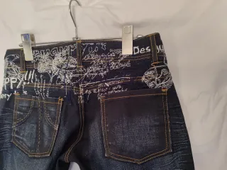 Pantalones Desigual Slim Fit Negros/Azules