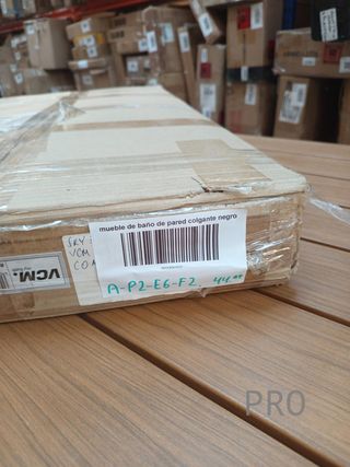 Mobile da bagno a parete nero sospeso