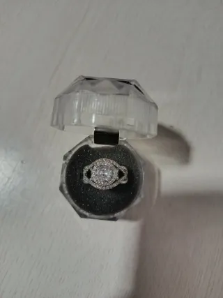 Anillo plata con circonitas