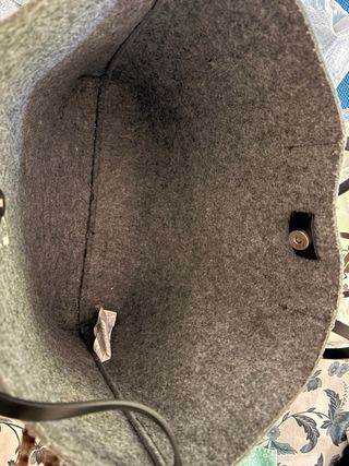 Bolso Maxi Zara Gris con iniciales LG