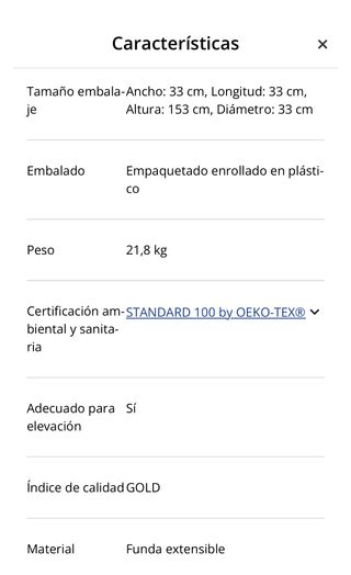 Colchón de espuma SEVRA Gold 160 × 200 cm (JYSK)