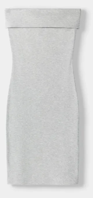Vestido tubo Bershka gris