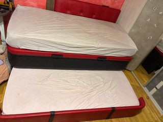 Cama con canapé y un solo colchón incluido
