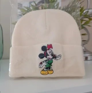 Gorro lana Minnie Mouse beige