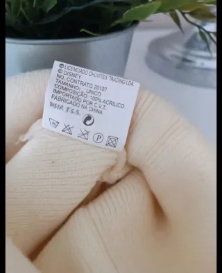 Gorro lana Minnie Mouse beige