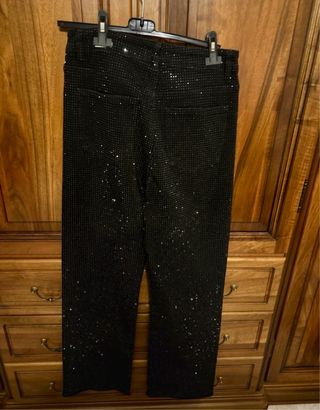 Jeans neri con brillantini