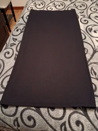 Falda larga de tubo ajustable negra talla L