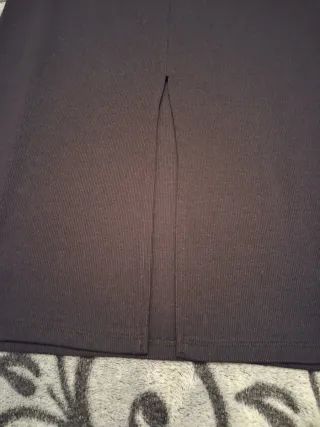 Falda larga de tubo ajustable negra talla L