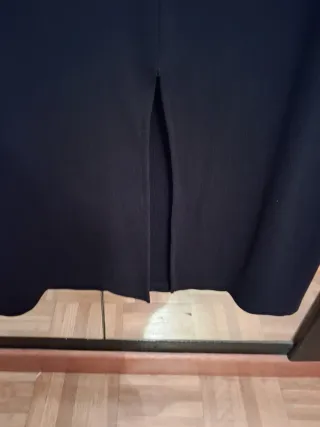 Falda larga de tubo ajustable negra talla L