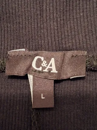 Falda larga de tubo ajustable negra talla L