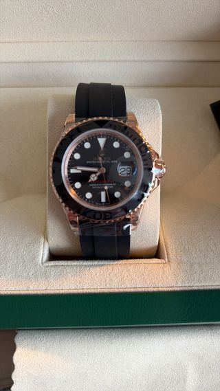 Reloj tipo Rolex Yatch-Master Oro Rosado y negro