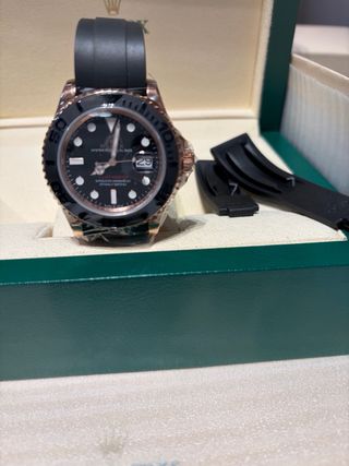 Reloj tipo Rolex Yatch-Master Oro Rosado y negro
