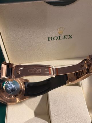 Reloj tipo Rolex Yatch-Master Oro Rosado y negro