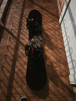 Tabla Snowboard con Fijaciones,1.45 cm