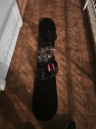 Tabla Snowboard con Fijaciones,1.45 cm