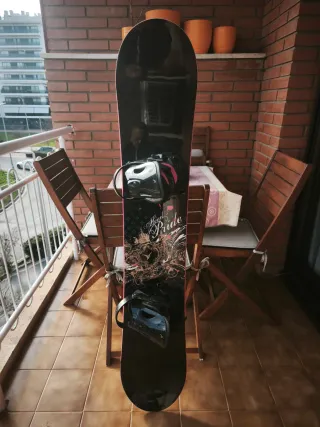 Tabla Snowboard con Fijaciones,1.45 cm