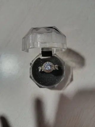 Anillo plata con circonitas