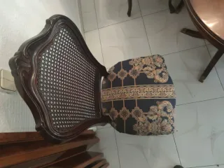 Conjunto 6 Sillas Madera Rattan