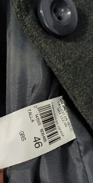 Abrigo mujer gris oscuro talla 46 Festa