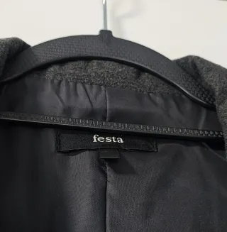 Abrigo mujer gris oscuro talla 46 Festa