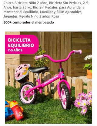 Bicicleta Chicco sin pedales rosa