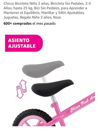 Bicicleta Chicco sin pedales rosa