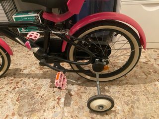 Bicicleta niña Decathlon rosa y negra