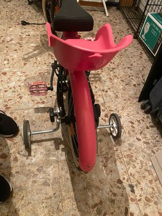 Bicicleta niña Decathlon rosa y negra