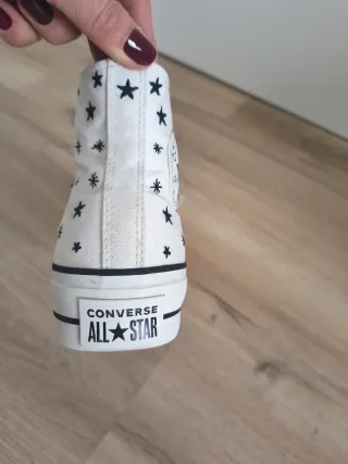 Converse con plataforma talla 39 color blanco