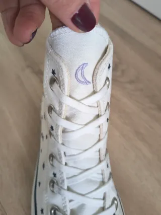 Converse con plataforma talla 39 color blanco