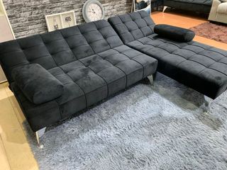 Sofá Chaise Longue Reversible Negro
