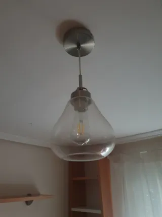 Lámpara de techo de cristal