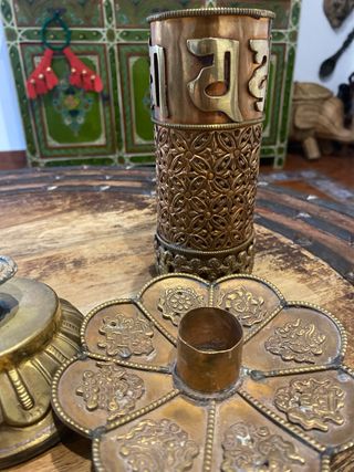 Quemador incienso tibetano latón