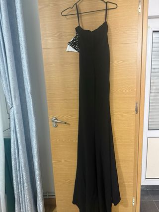 Vestido de ceremonia negro y blanco