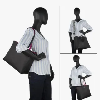 Bolso Lois Original Fucsia y Negro