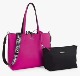 Bolso Lois Original Fucsia y Negro