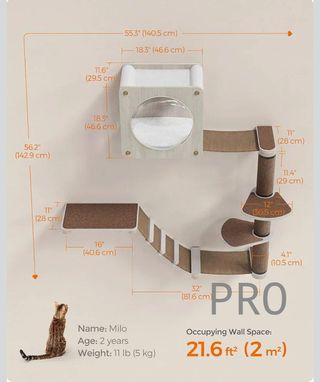 Feandrea Muebles de pared para gatos