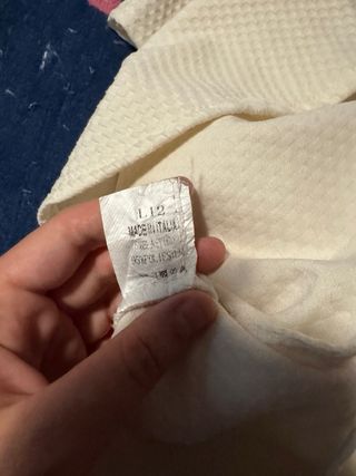 Blusa blanca S con encaje