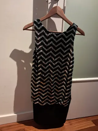 Vestido fiesta lentejuelas M