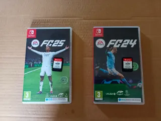 Nintendo Switch OLED con FIFA 24 y 25
