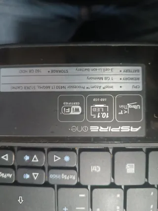 Acer Aspire One Portátil Negro