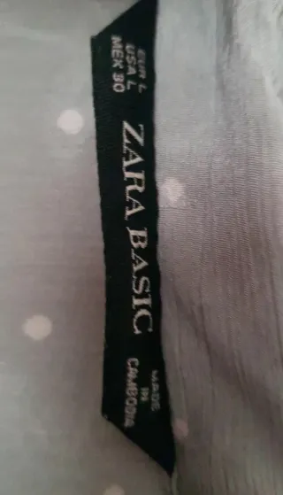 Camisa Zara Estampada Pájaros Talla L