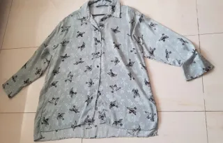 Camisa Zara Estampada Pájaros Talla L