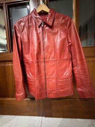 Chaqueta de piel Ian Carlo Roja
